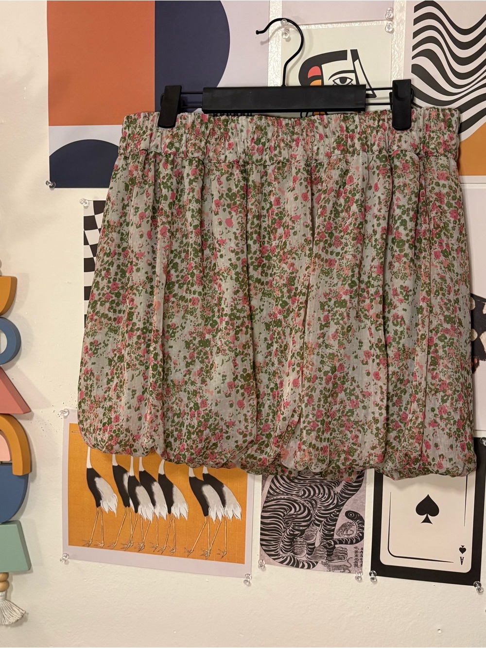 Dizzy Lizzy Floral Bubble Hem Skirt